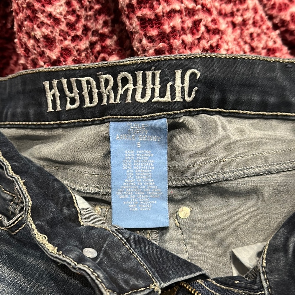 Hydraulic jeans, never worn due to length.